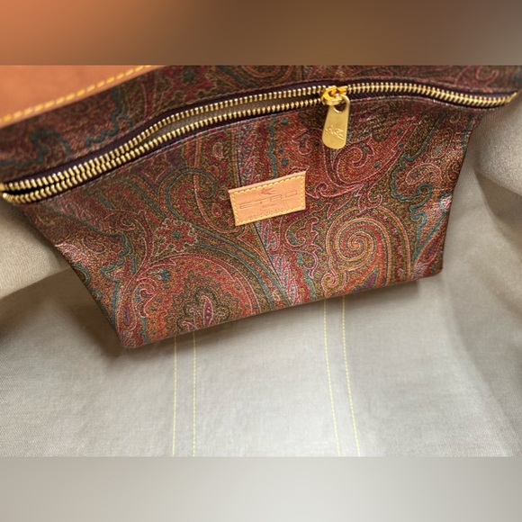 ETRO -Authentic-Paisley Coated Canvas Bandolier Duffle w/ Lock/Key/Strap 60 - Picture 10 of 16